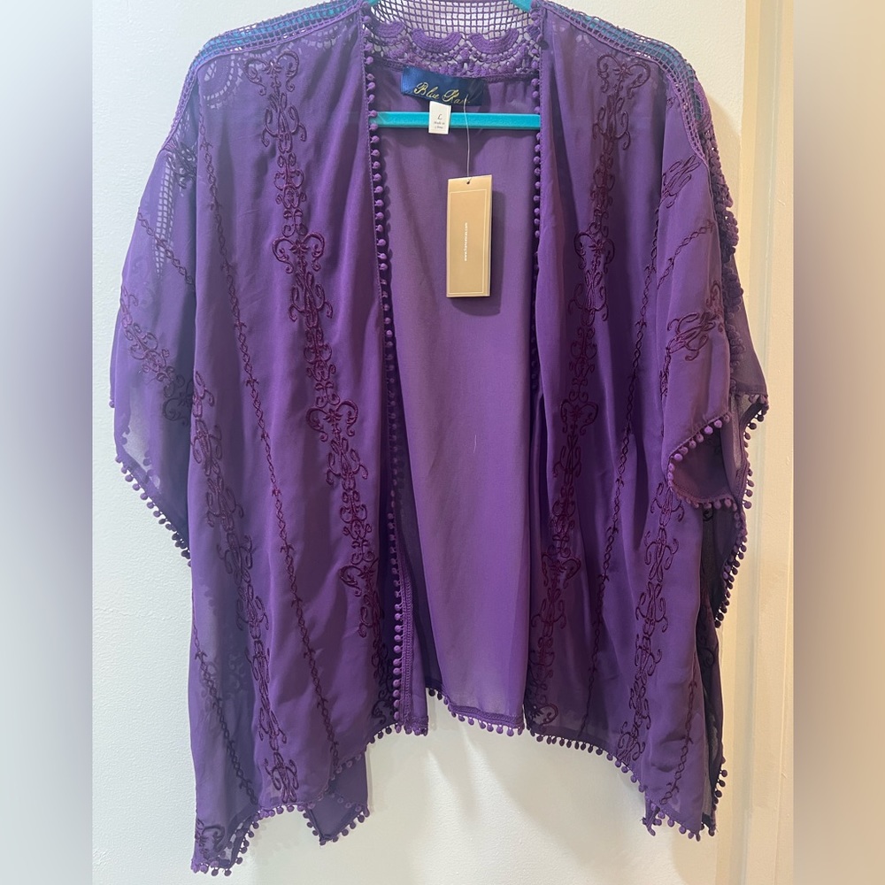 Francescas Blue Rain Purple Kimono